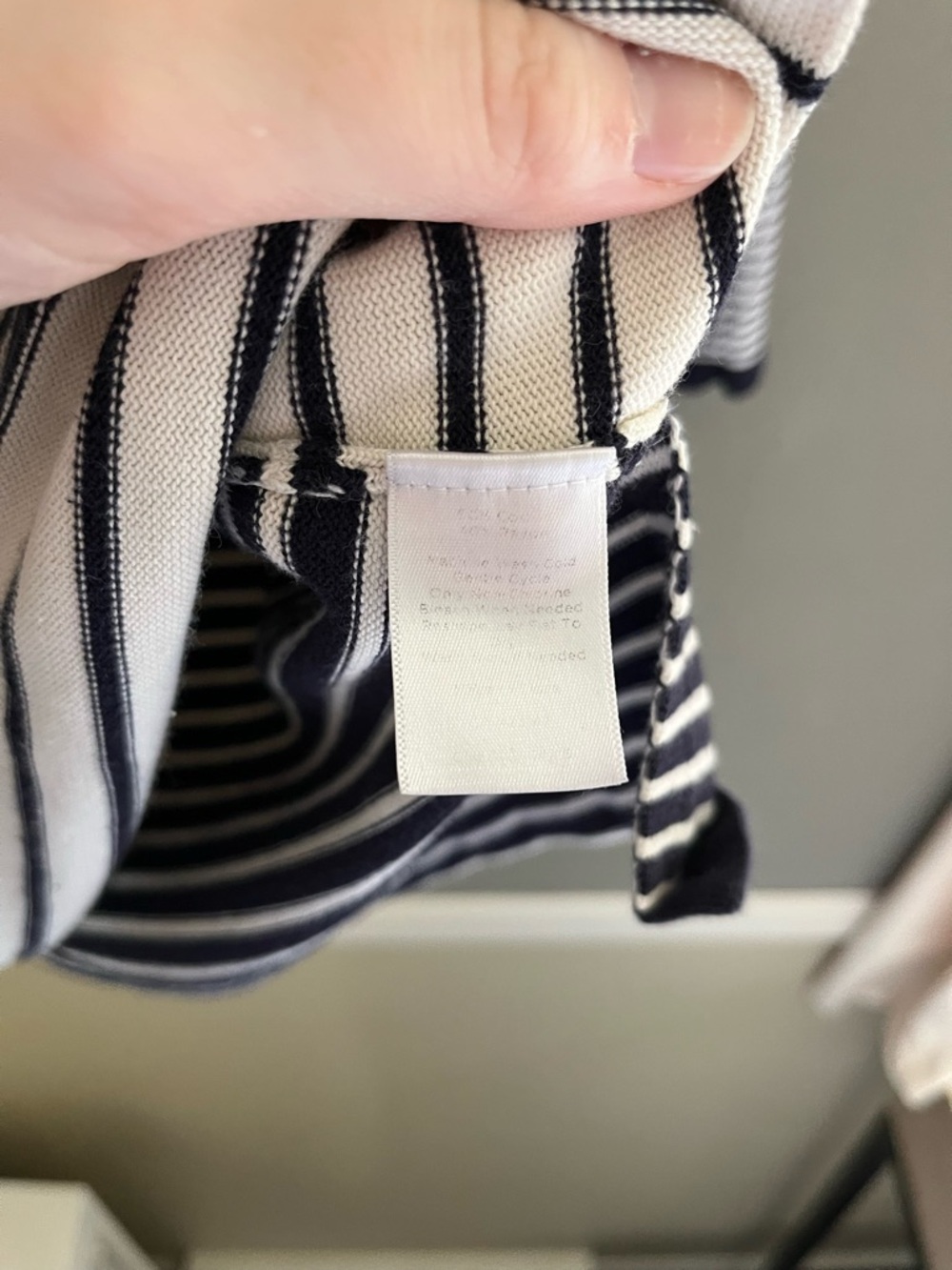 Talbots Black & White Striped Raglan Tee Classic Fit Preppy Nautical Small - Picture 5 of 7